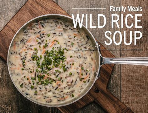 Lunds & Byerlys Wild Rice with Ham Soup recipeIf you’re looking for something warm and cozy to serve your family on those cold winter nights, our classic Wild Rice Soup is it. This thick, home-style... Soup Recipes Chicken Broth, Byerlys Wild Rice Soup Recipe, Chicken Broth Recipes Soup, Soup Recipes Chicken, Minnesota Wild Rice, Rice Ideas, Flour Chicken, Ham Soup Recipes, Wild Rice Soup Recipes