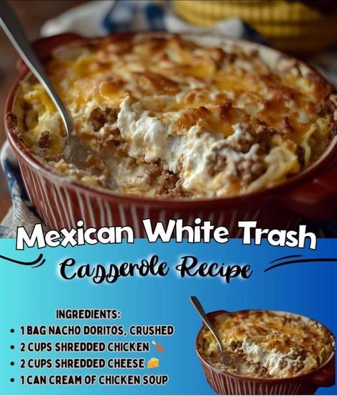 Trash Casserole, Crockpot Recipes Mexican, Budget Snacks, Recipes Mexican, Mexican Foods, American Dishes, Healthy Slow Cooker, Food Easy, Slow Cooker Recipes Healthy