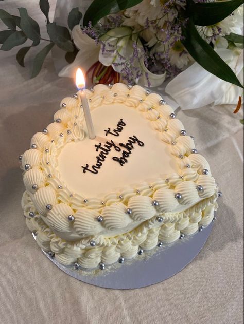 Simple 20 Birthday Cake, 22 Birthday Cake Aesthetic, Cute 22nd Birthday Cakes, 24 Birthday Cake Ideas, 22th Birthday Cake, 23 Cake Birthday, 22nd Bday Cake, Cake 22 Birthday, Vintage Cakes Birthday