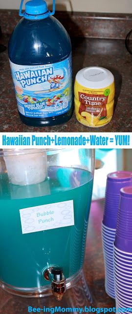 delicious light blue Bubble Punch aka Tiffany Punch Recipe - 3 ingredients Teal Punch Recipe Non Alcoholic, Blue Hawian Punch Recipe, Turquoise Punch Recipe, Easy Blue Punch Recipes Non Alcoholic, Blue Gender Reveal Drink, Blues Clues Birthday Party Food Ideas, Blue Drink For Gender Reveal, Blue Punch For Kids, Bluey Punch Recipe