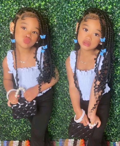 Lil Girl Hairstyles Braids, Girls Braided Hairstyles Kids, Black Baby Girl Hairstyles, Toddler Braided Hairstyles, Black Kids Braids Hairstyles, Cute Toddler Hairstyles, Lil Girl Hairstyles, Cute Box Braids Hairstyles, Quick Braided Hairstyles