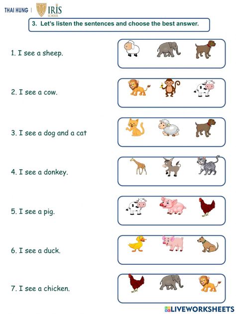 English Sheets For Kg2, Animal English Worksheet, Animal Games For Kids Classroom, English Animals Worksheet, Worksheet Animals For Kids, Animal Worksheets Kindergarten, Pet Animals Worksheets For Kids, Animals For Kids Teaching, Worksheets About Animals