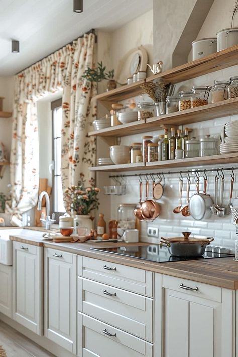 Grandmas Kitchen Aesthetic, Grandma House Aesthetic, Grandmacore Kitchen, Small Cottage Homes, House Aesthetic, Kitchen Aesthetic, Kitchen Dinning, Grandmas House, Home Additions