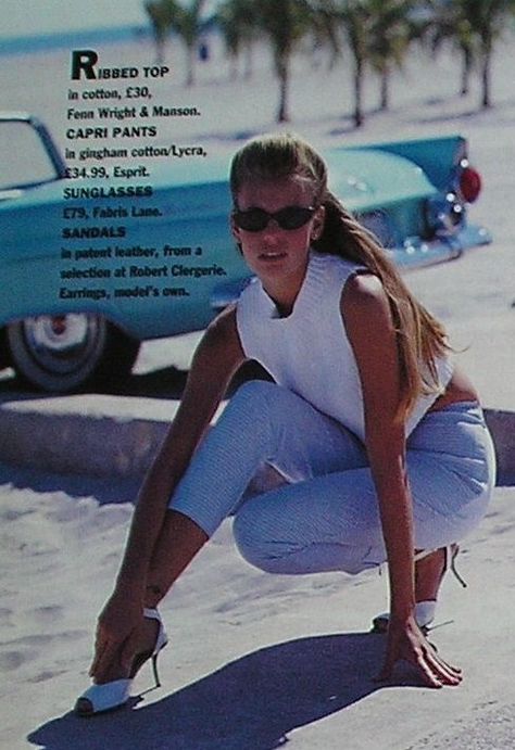 Krissy Taylor, Cosmopolitan Magazine, Life Is Precious, Robert Clergerie, Ribbed Top, Cosmopolitan, Patent Leather, Gingham, Capri Pants