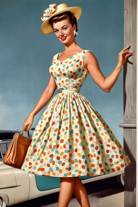 1950s woman by chris.jordan78 - Playground 1952 Womens Fashion, 1955 Fashion Woman, 1950s Casual Outfits, 1950s Fashion Black Women, 1950s Fashion Women Dresses, Patio Dress 1950s, 1950s Pictures, 1950s Fashion Casual, 1950s Casual