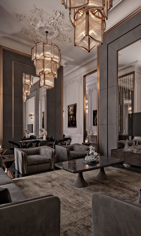 Sitting Rooms, Copper Decor, Luxury House Interior Design, Luxury Living Room Design, Design Room, Mansion Interior, Luxury Homes Interior, Dream House Interior, Room Decorations