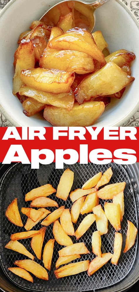 Air Fryer Apples, Cinnamon Sauce, Air Fryer Recipes Dessert, Air Fried Food, Air Fryer Oven Recipes, Air Fry Recipes, Fried Apples, Air Fryer Dinner Recipes, Air Fryer Healthy