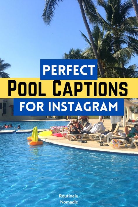 People on loungers by pool with Perfect Pool Captions for Instagram Swimming Pool Quotes Funny, Pool Picture Captions, Poolside Instagram Captions, Instagram Captions For Pool Pictures, Pool Captions For Instagram Baddie, Caption For Swimming Pool Pictures Instagram, Captions For Swimming Pool Pictures, Pool Day Insta Captions, Caption For Pool Pictures