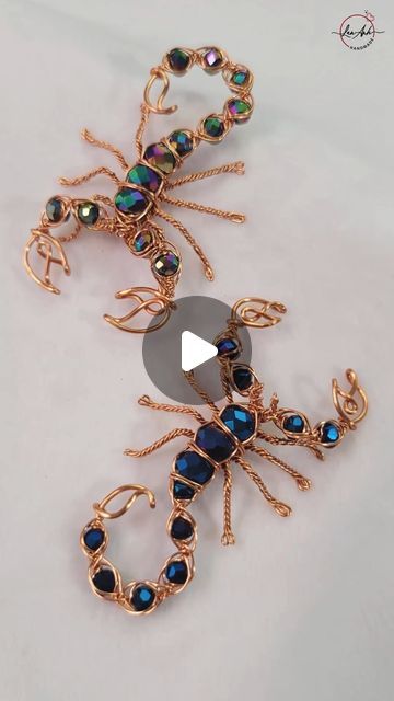 Scorpion Wire Wrap, Beaded Scorpion Tutorial, Wire Scorpion, Cute Scorpion, Beaded Scorpion, 3d Animals, Do It Yourself Crafts, Scorpio Zodiac, Zodiac Jewelry