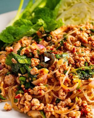 Thai Glass Noodle Salad, Glass Noodles Recipe, Thai Noodle Salad, Thai Pork, Glass Noodle Salad, Marion's Kitchen, Pork Salad, Thai Noodles, Spicy Thai