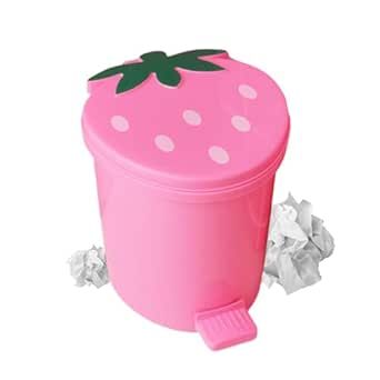 DISPRA Trash Can - Strawberry Junk Bin | Garbage Bin Waste Paper Organizer for Home Offices Living Room Kitchen | Countertop Storage Bucket | Countertop Trash Can - Trash Can Trash Can Kitchen, Kitchen Countertop Storage, Canned Strawberries, Paper Organizer, Countertop Storage, Kitchen Trash Cans, Garbage Bin, Storage Buckets, Waste Paper