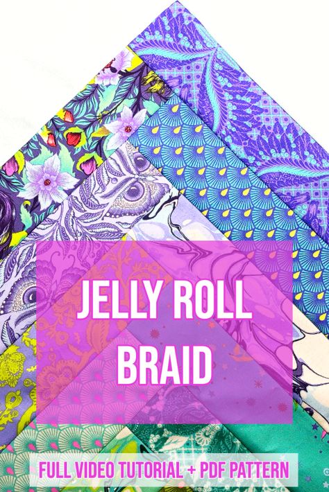 Finish this fun and easy quilt top in a few hours with this free video tutorial and downloadable pattern! Easy Jelly Roll Quilt, Free Quilt Patterns Printables, Jelly Roll Projects, Charm Pack Quilt Patterns, Braid Quilt, Free Quilt Tutorials, Jelly Roll Quilt, Jelly Roll Patterns, Jelly Roll Quilt Patterns