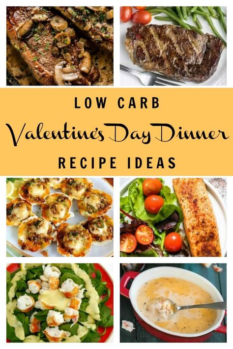 Easy, delicious and elegant Valentine’s Day Dinner recipe ideas that are low carb, gluten-free, sugar-free and Keto  #lowcarb #glutenfree #sugarfree #keto Low Carb Valentines Dinner, Valentines Dinner Recipes, Keto Valentines Day, Keto Valentines, Valentines Food Dinner, Valentine's Dinner, Valentines Dinner, Keto Dishes, Dinner Choices