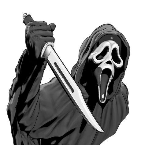 🔪 Here’s my latest creation inspired by Scream! 🎬 I’ve made this illustration based on the 3D model I sculpted of Ghostface, featuring his iconic threatening knife and the franchise logo. I wanted to capture the eerie vibe of the character in both the model and the artwork. What do you think of the design? Would you like to see more horror-inspired models like this? Let me know in the comments! 🖥️ You can print the 3D model here: https://cults3d.com/es/modelo-3d/arte/escultura-de-ghostface... Ghostface Illustration, Ghostface Knife, Scream Knife, Scream Icons, Ghost Face, Ghost Faces, Scarecrow, Scream, The Model