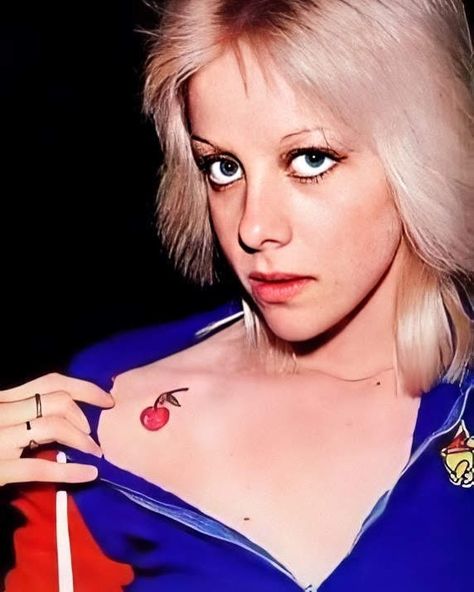 Runaway Babe’s Instagram photo: “The cherry tattoo I got done October 28th 2021 to honour the band. 🍒♥️ #therunaways #cherrybomb #cheriecurrie #cheriecurrietattoo…” Curry Tattoo, Cherry Bomb Tattoo, Cherry Tattoo, Cherie Currie, The Runaways, Cherry Tattoos, Classic Punk, Women Of Rock, Party Rock