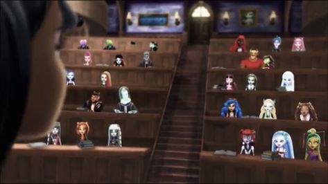 Monster High School Layout, Eah Dolls, High School Pictures, 3d Monster, Monster High School, Monster School, School Interior, High School Classroom, Game 3