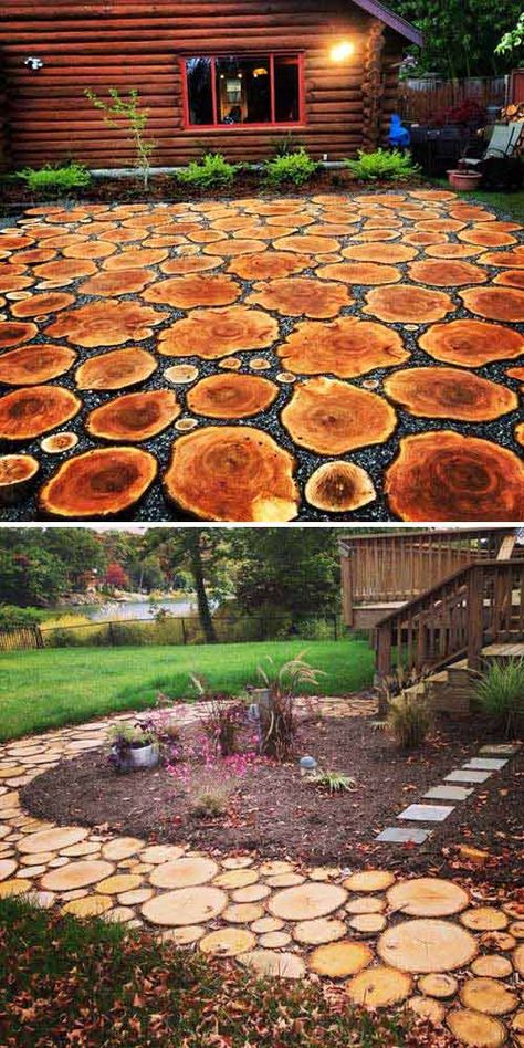 Design Per Patio, Walkway Design, Garden Stepping Stones, Garden Pathway, Stepping Stone, Natural Home Decor, Diy Backyard, Outdoor Projects, Backyard Landscaping Designs