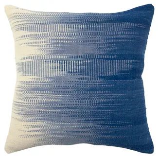 Urban Farmhouse Decor, Brush Strokes Pattern, Modern Crafts, Wool Throw Pillows, Stripe Throw Pillow, Striped Throw, Wool Throw, Blue Throw Pillows, Ombre Color