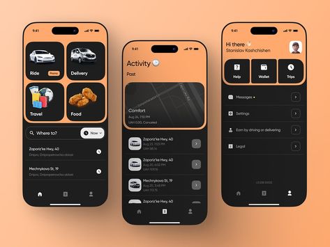 Mobile App: Uber Redesign/Concept by Kashchishen Stanislav on Dribbble Budget Planner App, Dashboard Design Template, App Redesign, Ux Design Mobile, Uber App, Ui Design Dashboard, Ux App Design, App Concept, Mobile App Design Inspiration