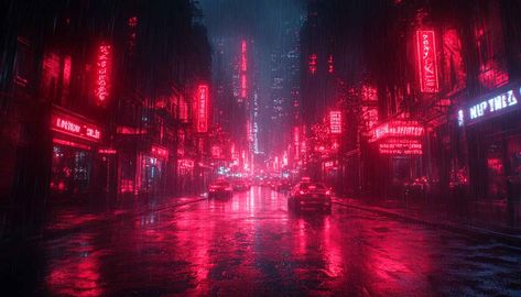 Immerse yourself in a neon-lit cyberpunk world with this stunning city wallpaper. Featuring a rainy night scene, vibrant urban scenery, and futuristic aesthetics. Neon City Wallpaper, Rainy Night Street, Urban Scenery, Cyberpunk World, Neon City, Night Street, Rainy Night, City Wallpaper, Night Scene