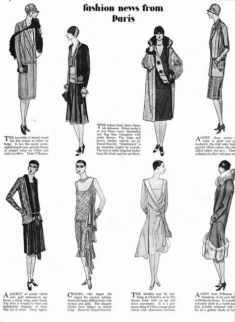 Fashion news from Paris, 1927. #vintage #1920s #fashion #dresses #illustrations 1927 Fashion, Style Année 20, 1920s Fashion Dresses, 1920s Dresses, 1920 Fashion, 1920's Fashion, Dress Illustration, 30s Fashion, 20th Century Fashion