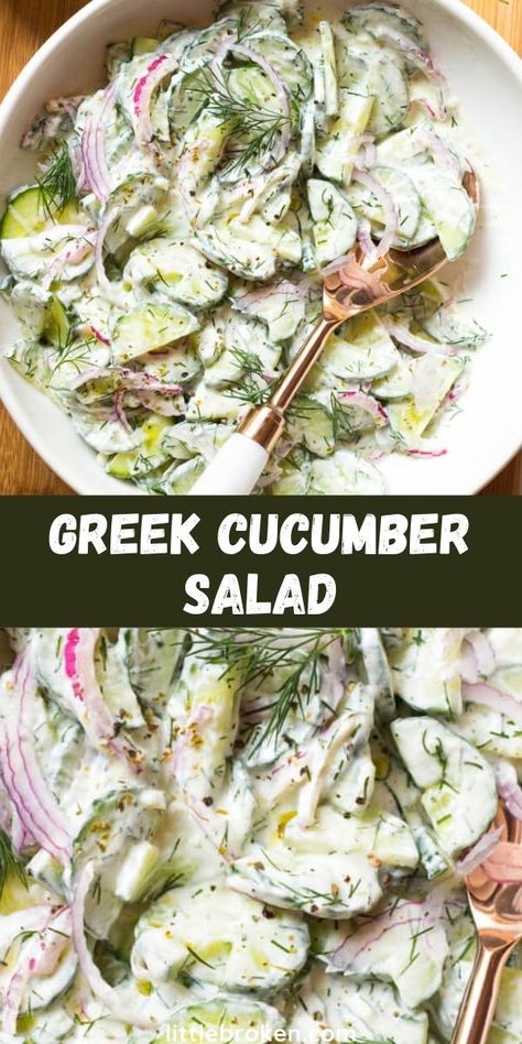 Best Cucumber Salad, Marinated Red Onions, Marinated Onions, Greek Cucumber, Greek Cucumber Salad, Greek Yogurt Dressing, Creamy Cucumber Salad, Yogurt Dressing, Cucumber Recipes