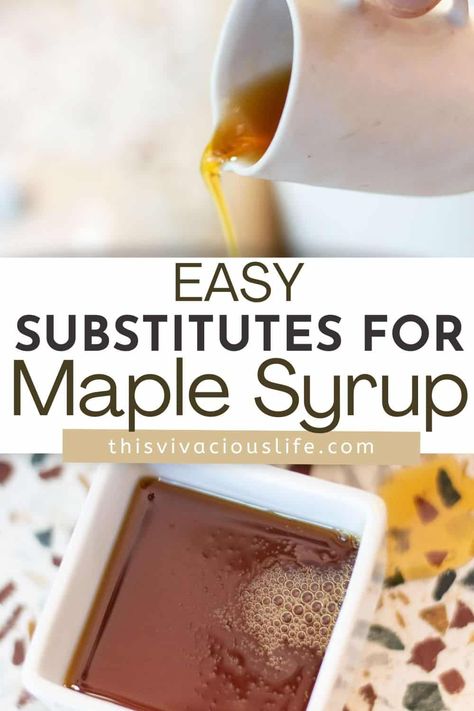 Maple Syrup Replacement, Maple Syrup Alternative, Substitute For Maple Syrup In Recipes, Maple Syrup Substitute Baking, Substitute For Maple Syrup, Healthy Maple Syrup, Maple Syrup Substitute, Substitute For Brown Sugar, Diy Syrup