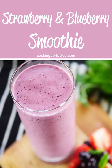 Start your day with a burst of fruity goodness with this simple yet delectable Strawberry Blueberry Smoothie. It’s a filling delight on its own or paired with granola for a satisfying meal. Customize it with flax seeds, chia seeds, or protein powder to suit your health goals Strawberry Yogurt Smoothie, Strawberry Blueberry Smoothie, Blueberry Smoothie Recipe, Blueberry Smoothie, Yogurt Smoothies, Strawberry Yogurt, Blueberries Smoothie, Sugar Intake, Strawberry Blueberry