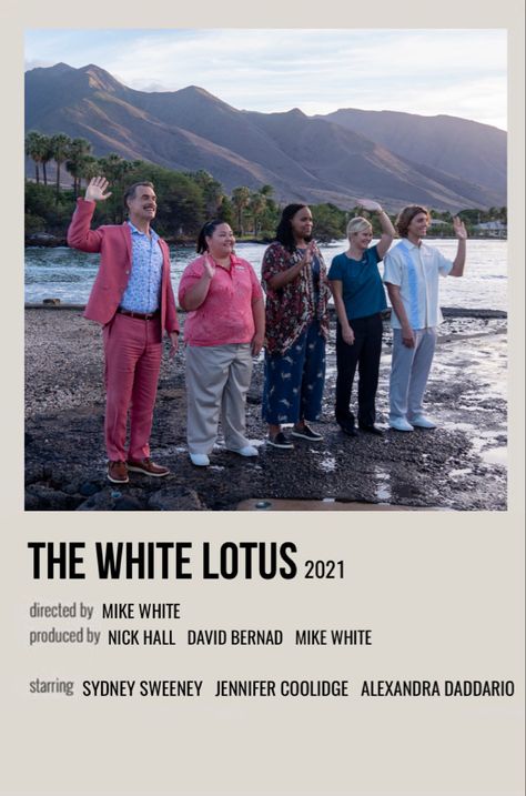 White Lotus Series Wallpaper, White Chicks Polaroid Poster, The White Lotus Series, The White Lotus Season 2 Poster, White Lotus Show Aesthetic, White Lotus Show, Minimalist Polaroid Film Posters Tv Shows, White Lotus Poster, 6 Feet Under