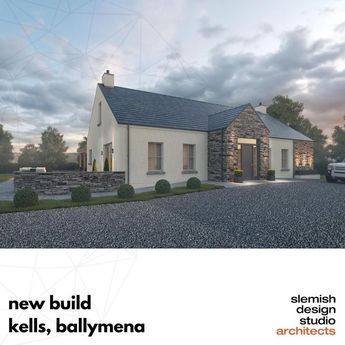 Bungalows Ireland, Farmhouse Style Bungalow, New Build Bungalow Ideas, New Build House Ideas Ireland, House Designs Exterior Ireland, 1.5 Storey House, Story And A Half House Plans Ireland, Bungalow House Design Ireland, Irish House Plans Bungalow