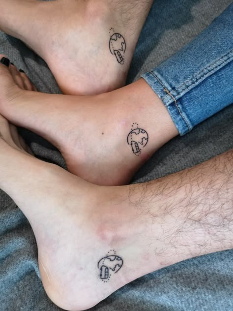 Travel Buddies Tattoo, Car Minimalist Tattoo, Roadtrip Tattoo Ideas, Matching Car Tattoos, Small Car Tattoos For Women, Road Trip Tattoo Ideas, Keep Driving Tattoo, Trip Tattoo Ideas, Small Car Tattoos