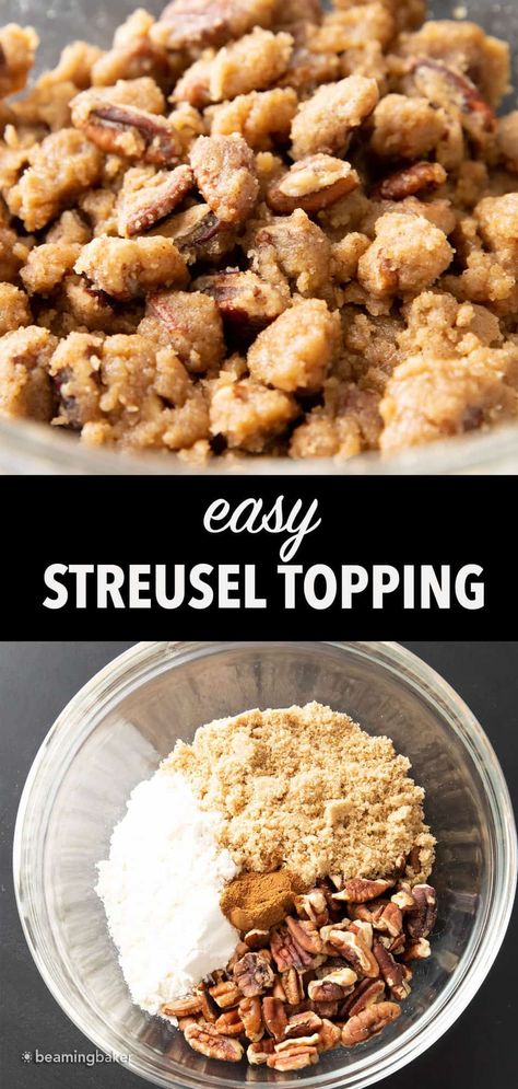 Apple Pie Pecan Topping, Candied Yams With Streusel Topping, Pecan Strudel Streusel Topping, Apple Crisp Streusel Topping, Apple Butter Streusel Muffins, Strussel Topping Gluten Free, Pecan Pie With Streusel Topping, Walnut Streusel Topping, Gluten Free Strudel Topping