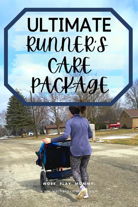 Marathon Care Package Ideas, Treats For Cross Country Runners, Runner Gift Basket, Cross Country Treat Bag Ideas, Post Marathon Gift Basket, Cross Country Goodie Bag Ideas, Running Gift Basket, Running Encouragement, Marathon Gift Basket