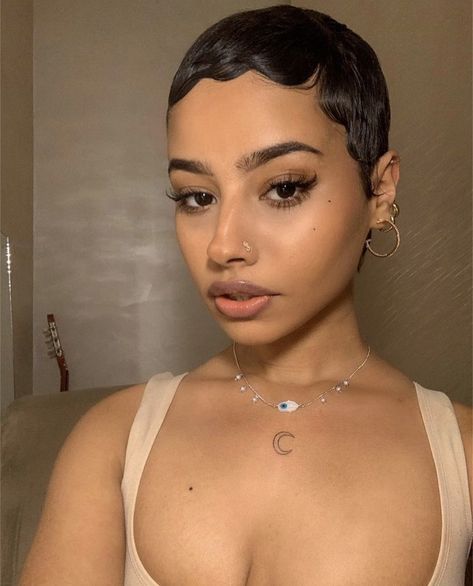 Finger Waves Short Hair, Short Shaved Hairstyles, Twa Hairstyles, Natural Hair Cuts, Natural Hair Short Cuts, Short Hair Pixie Cuts, Super Short Hair, Sassy Hair, Hair Laid