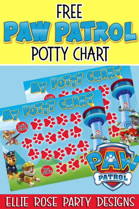 Potty Sticker Chart, Paw Patrol Printable, Sticker Chart Printable, Potty Training Sticker Chart, Printable Potty Chart, Potty Training Reward Chart, Rewards Chart, Paw Patrol Stickers, Paw Patrol Printables