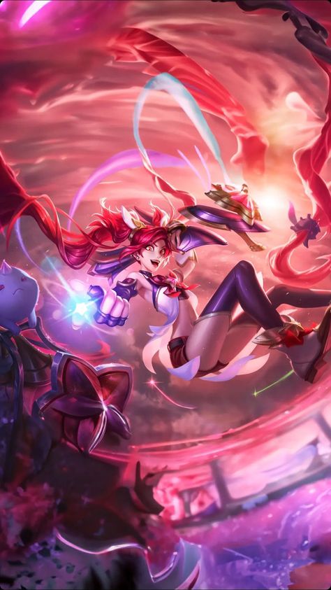 Star Guardian Jinx, Jinx Wallpaper, Lol Wallpaper, Lol Jinx, Get Jinx, Star Guardian, Video Game Character, Video Game Characters, Magical Girl