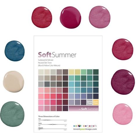 Soft Summer Nail Colors, Soft Summer Nails, Estate Soft, Muted Summer, Summer Skin Tone, Soft Summer Makeup, Soft Summer Palette, Soft Summer Color Palette, Soft Summer Colors