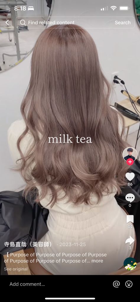 Rose Beige Hair, Beige Hair, Rose Beige, Milk Tea, Hair Inspiration, The Originals, Hair