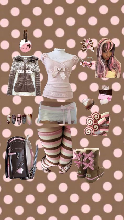 #neopolitan #oufit Neopolitan Aesthetic Outfit, Neopolitan Outfits, Neapolitan Outfit, Neapolitan Aesthetic, Neapolitan Ice Cream, Roblox Dress, Dress Idea, Cream Aesthetic, Black Prom Dress