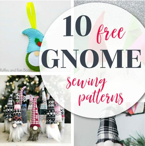 Gnome Sewing, Yarn Beard, Gnome Tutorial, Gnome Pattern, Holiday Sewing, Gnomes Diy, Free Sewing Pattern, Simple Craft, Gnome Ornaments