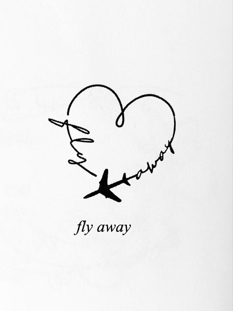 Airplane Memorial Tattoo, Cute Airplane Tattoo, Flight Tattoo Airplane, Airplane Heart Tattoo, Flight Attendant Tattoo, Fly High Tattoo, Airplane Tattoo Design, Milo Tattoo, Fl Tattoo