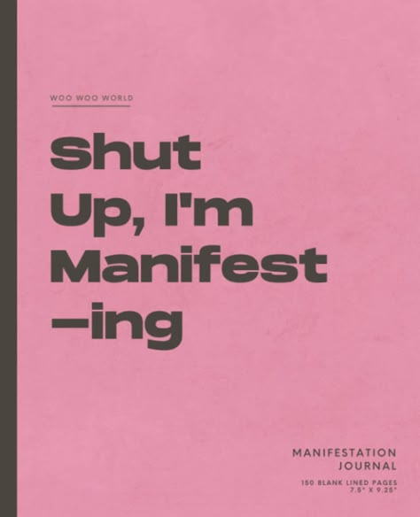 Notes On Blank Paper, Manifest Sigil, Shut Up Im Manifesting, Manifest Books, Journaling Cover Page, Manifestation Journal Cover, Books Manifestation, Journal Moodboard, Writing Manifestation