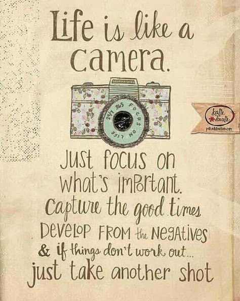 Life Is Like A Camera, Inspirational Artwork, Quotable Quotes, A Quote, A Sign, Wise Quotes, The Words, Meaningful Quotes, Great Quotes