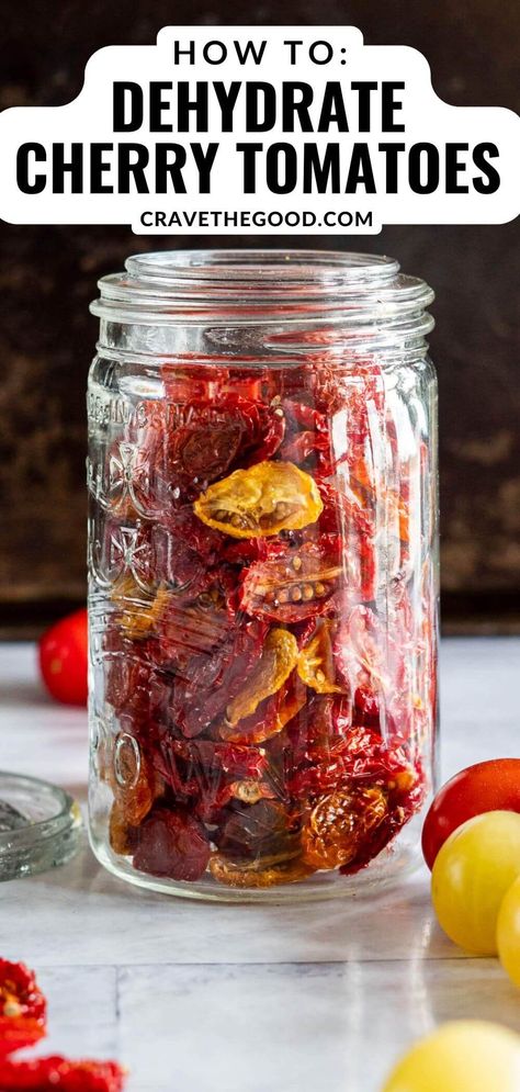 Canning Dehydrated Tomatoes, What To Do With Cherry Tomatoes Canning, Drying Cherry Tomatoes In Dehydrator, How To Dehydrate Cherry Tomatoes, Dehydrated Cherry Tomatoes Recipes, Ways To Preserve Cherry Tomatoes, Ways To Can Tomatoes, Dehydrating Cherry Tomatoes, Preserving Cherry Tomato Recipes