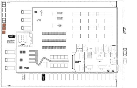 Warehouse Layout Floor Plans, Warehouse Drawing, Warehouse Floor Plan, House Plan App, Warehouse Plan, Home Layout Design, App Sketch, Warehouse Layout, Office Floor Plan