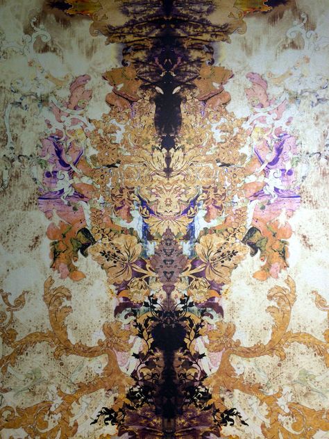 Timorous Beasties texture wallpaper from Bedsit exhibition at PCA Timorous Beasties Fabric, Timorous Beasties Wallpaper, Acid Wallpaper, Chateaux Interiors, Scottish Homes, Timorous Beasties, Texture Wallpaper, Surface Pattern Design, Chinoiserie