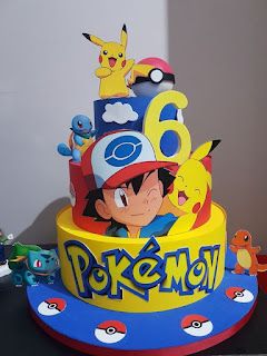 89 ideas para Cumples de Pokemon Bolo Pikachu, Bolo Pokemon, Pokemon Birthday Party Ideas, Pokemon Party Decorations, Pokemon Themed Party, Pokemon Birthday Cake, Pikachu Cake, 6th Birthday Cakes, Pokemon Cake