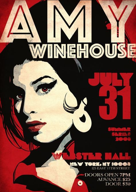 Concert Poster Art, Printable Wall Collage, Music Poster Design, Dorm Posters, Poster Room, Picture Collage Wall, I'm With The Band, Vintage Poster Art, Amy Winehouse