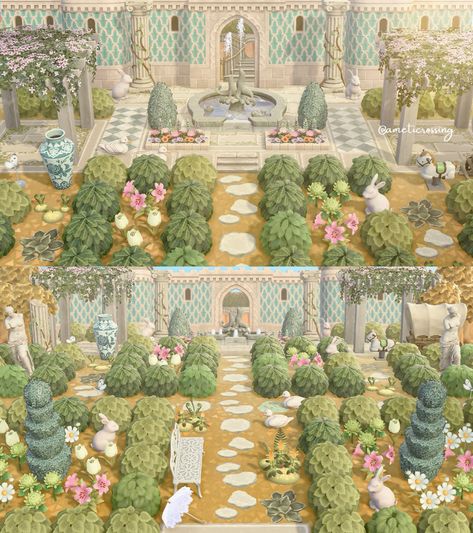 Acnh Elegantcore, Acnh Elegant, Acnh Castle, Dream Code, Elegant Garden, Animal Crossing Wild World, Acnh Ideas, Acnh Inspo, Castle Garden