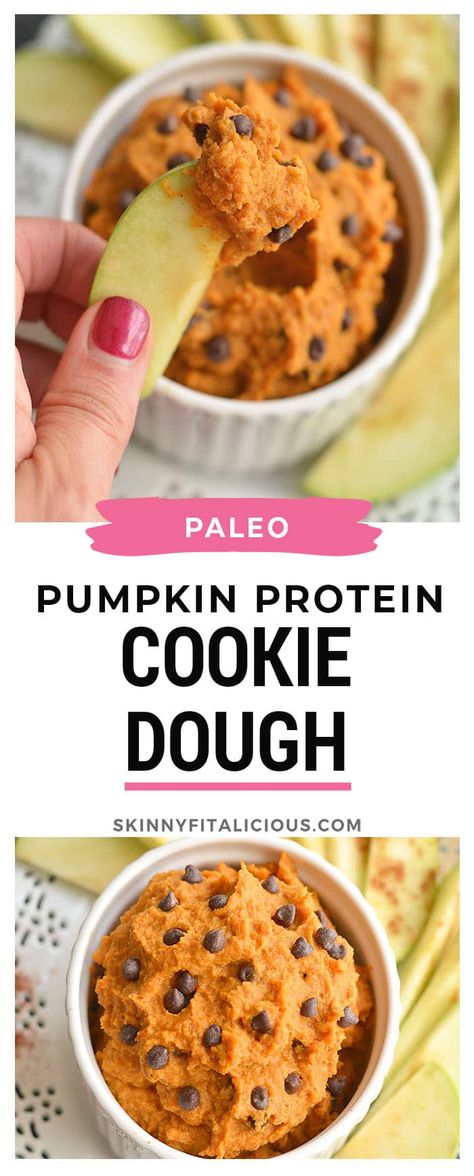 Pumpkin Cookie Dough, Low Calorie Paleo, Paleo Pumpkin Cookies, Protein Dip, Cookie Dough Vegan, Low Calorie Pumpkin, Healthy Low Calorie Snacks, High Protein Snack, Low Calorie Vegan